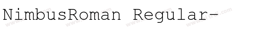 NimbusRoman Regular字体转换